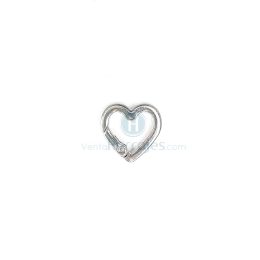 ZHBR 013 ARGOLLA MOSQUETÓN CORAZON NÍQUEL