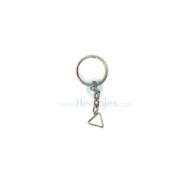 LL 008 HERRAJE LLAVERO  CON CADENA ESTAMPADA NIQUEL  16 MM